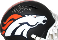 Champ Bailey Autographed Denver Broncos Black Matte Replica Helmet JSA 21258