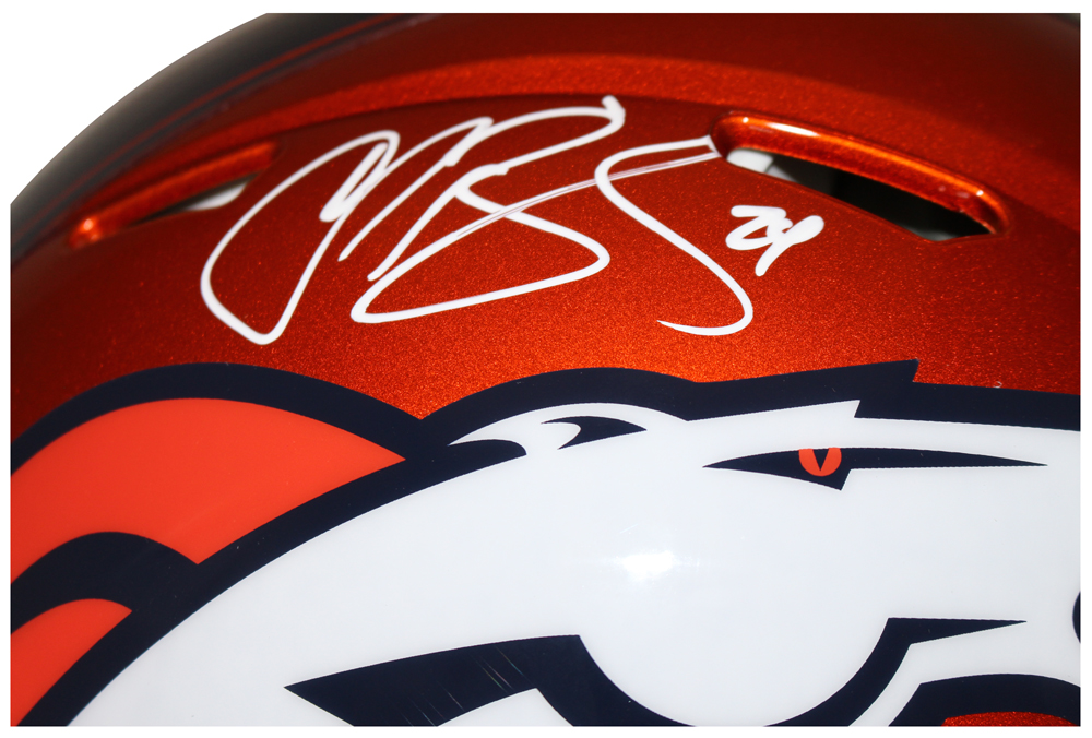 Champ Bailey Signed Denver Broncos Authentic Flash Speed Helmet Beckett