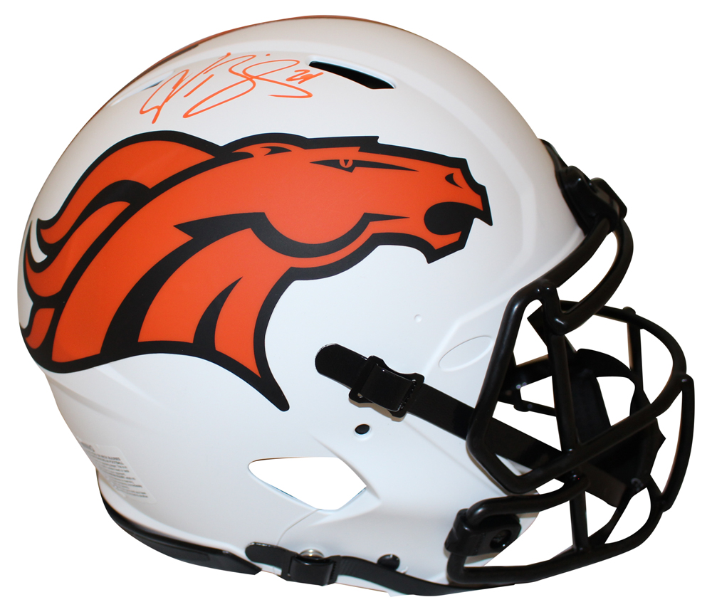 Champ Bailey Autographed Denver Broncos Authentic Lunar Helmet Beckett
