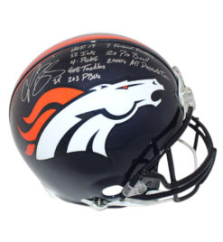 Champ Bailey Autographed Denver Broncos Authentic Helmet 8 Insc JSA 23971