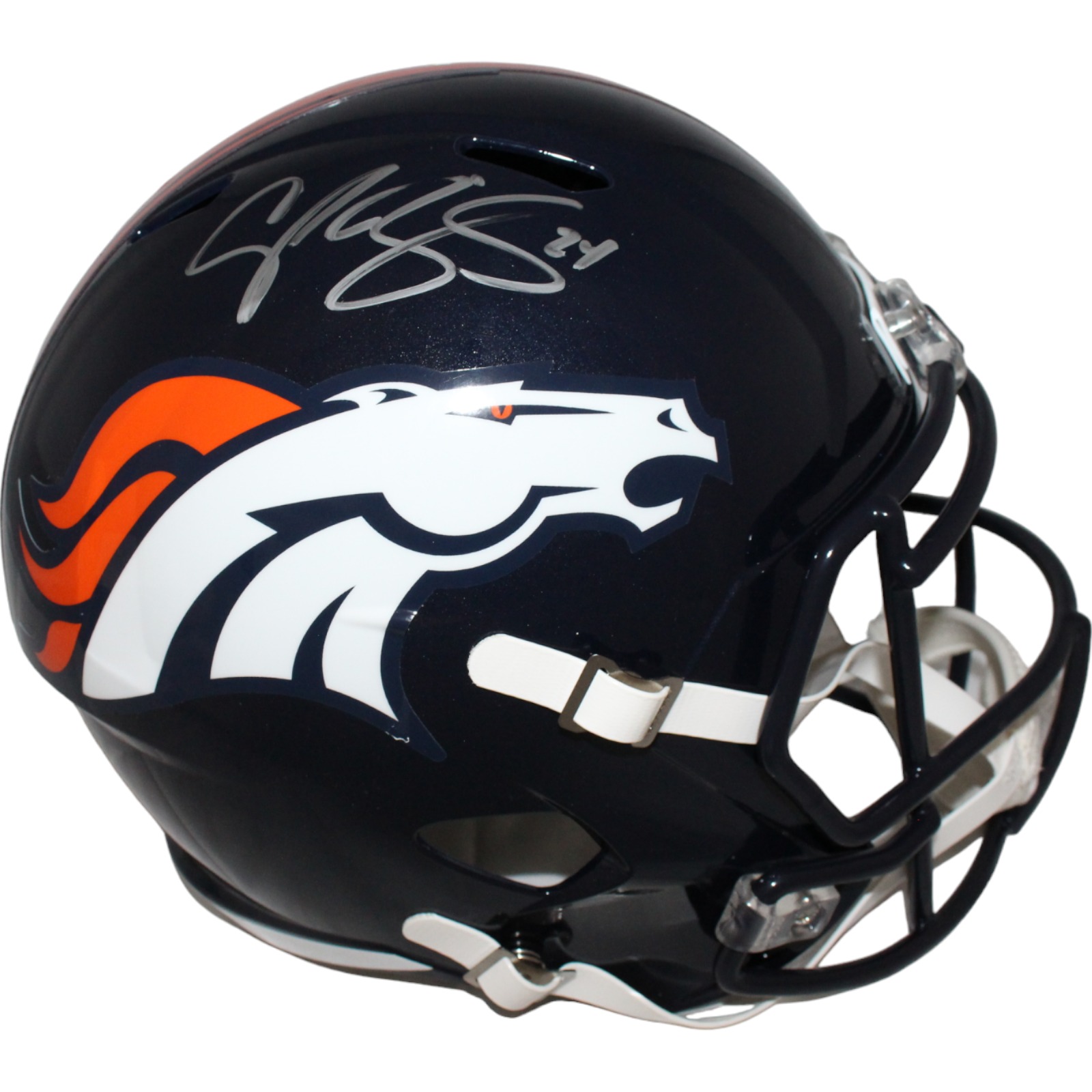 Champ Bailey Autographed Denver Broncos F/S Helmet Beckett