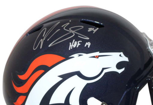 Champ Bailey Autographed Denver Broncos Speed Replica Helmet HOF JSA 23975