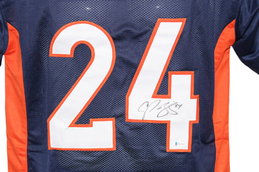 Champ Bailey Autographed/Signed Pro Style Blue XL Jersey BAS 30549