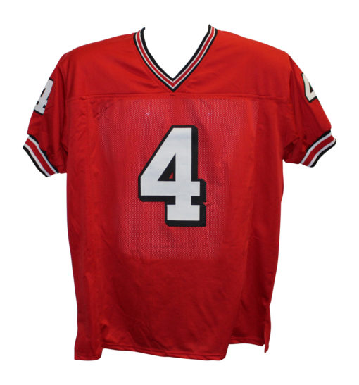 Champ Bailey Autographed/Signed Georgia Bulldogs Red XL Jersey JSA 21715
