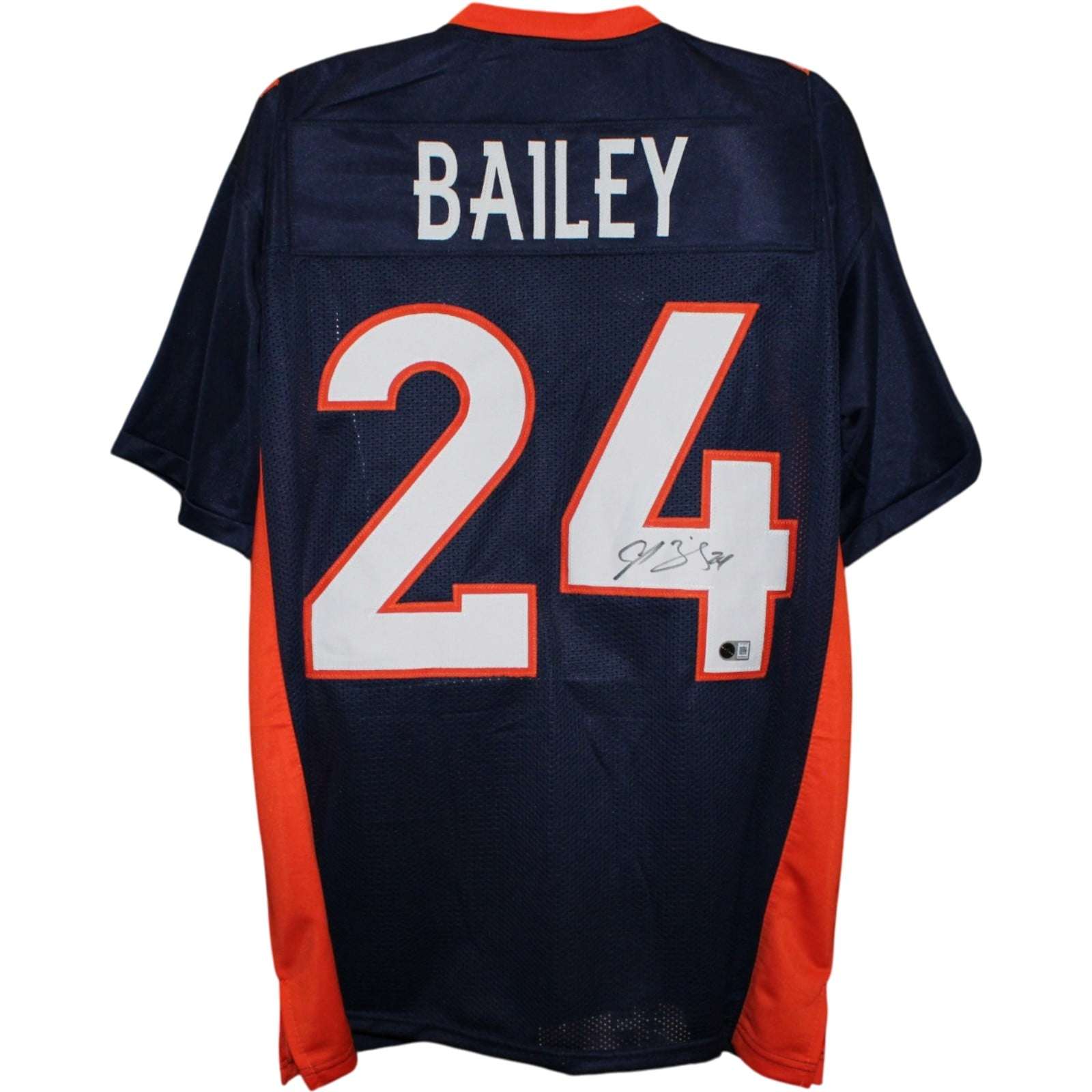 Champ Bailey Autographed Denver Broncos Jersey Blue Beckett Witness 58653