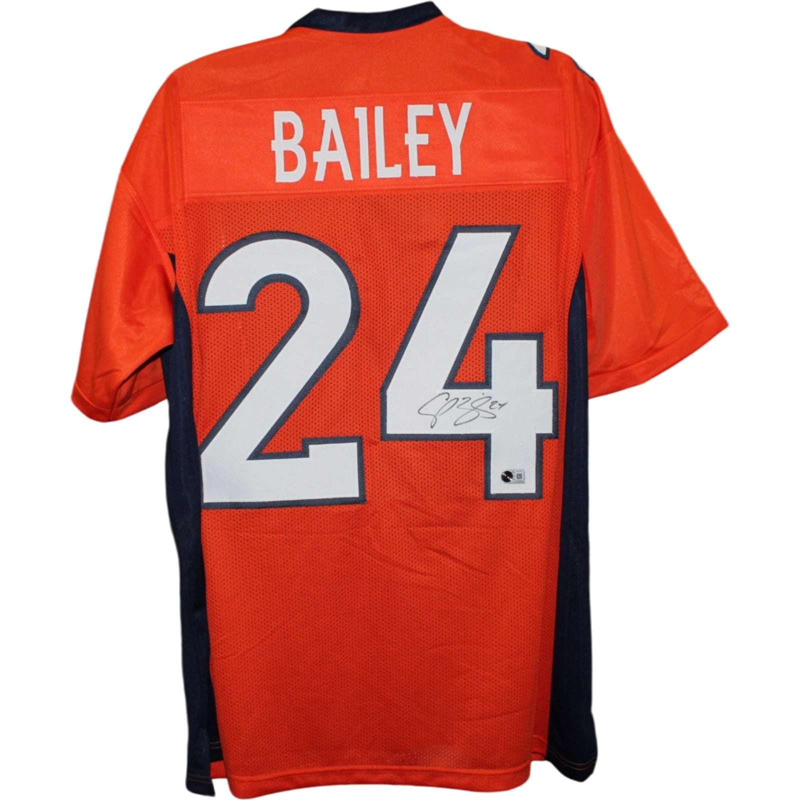 Champ Bailey Autographed Denver Broncos Jersey Orange Beckett Witness 58655