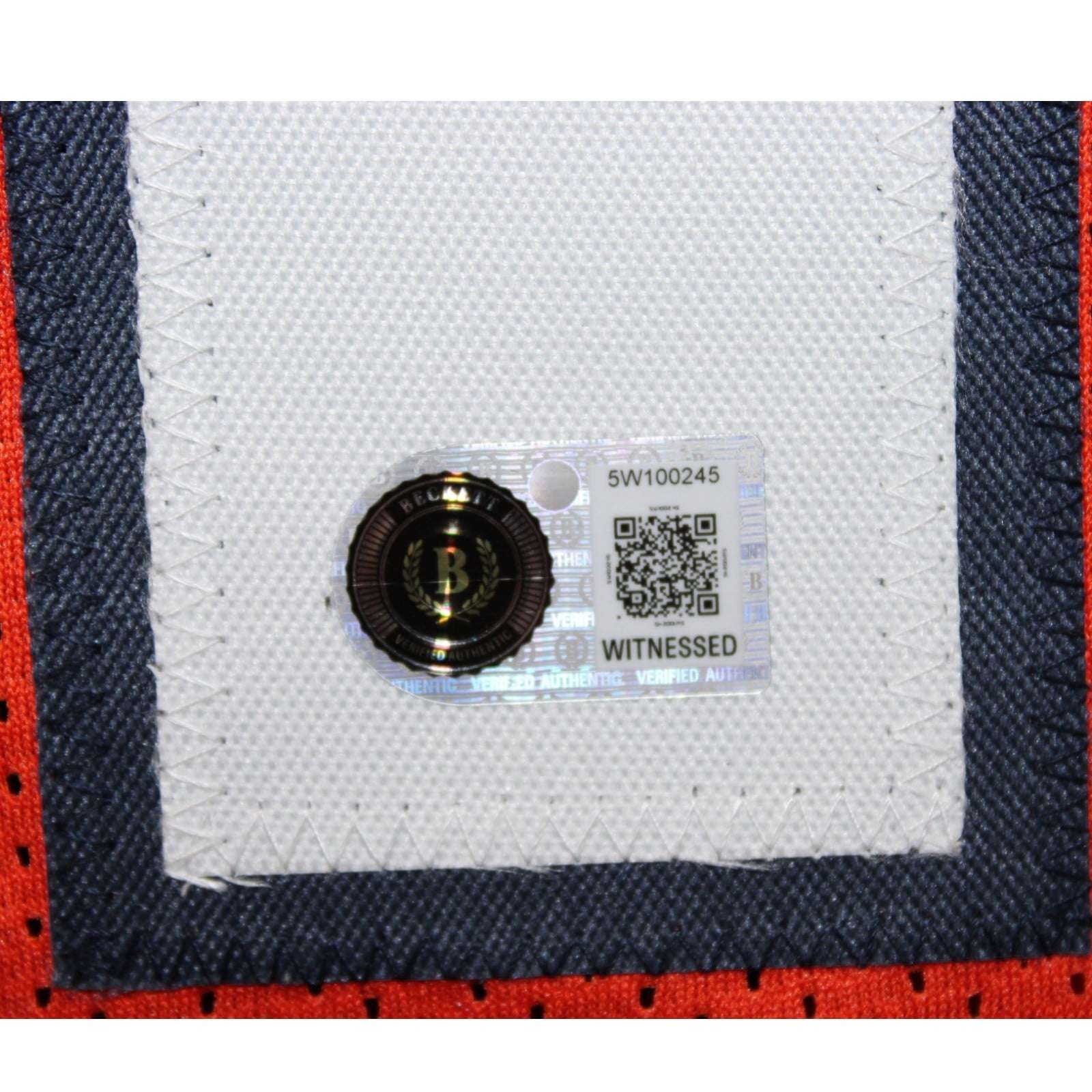 Champ Bailey Autographed Denver Broncos Jersey Orange Beckett Witness 58655 3 Champ Bailey Autographed Denver Broncos Jersey Orange Beckett Witness 58655
