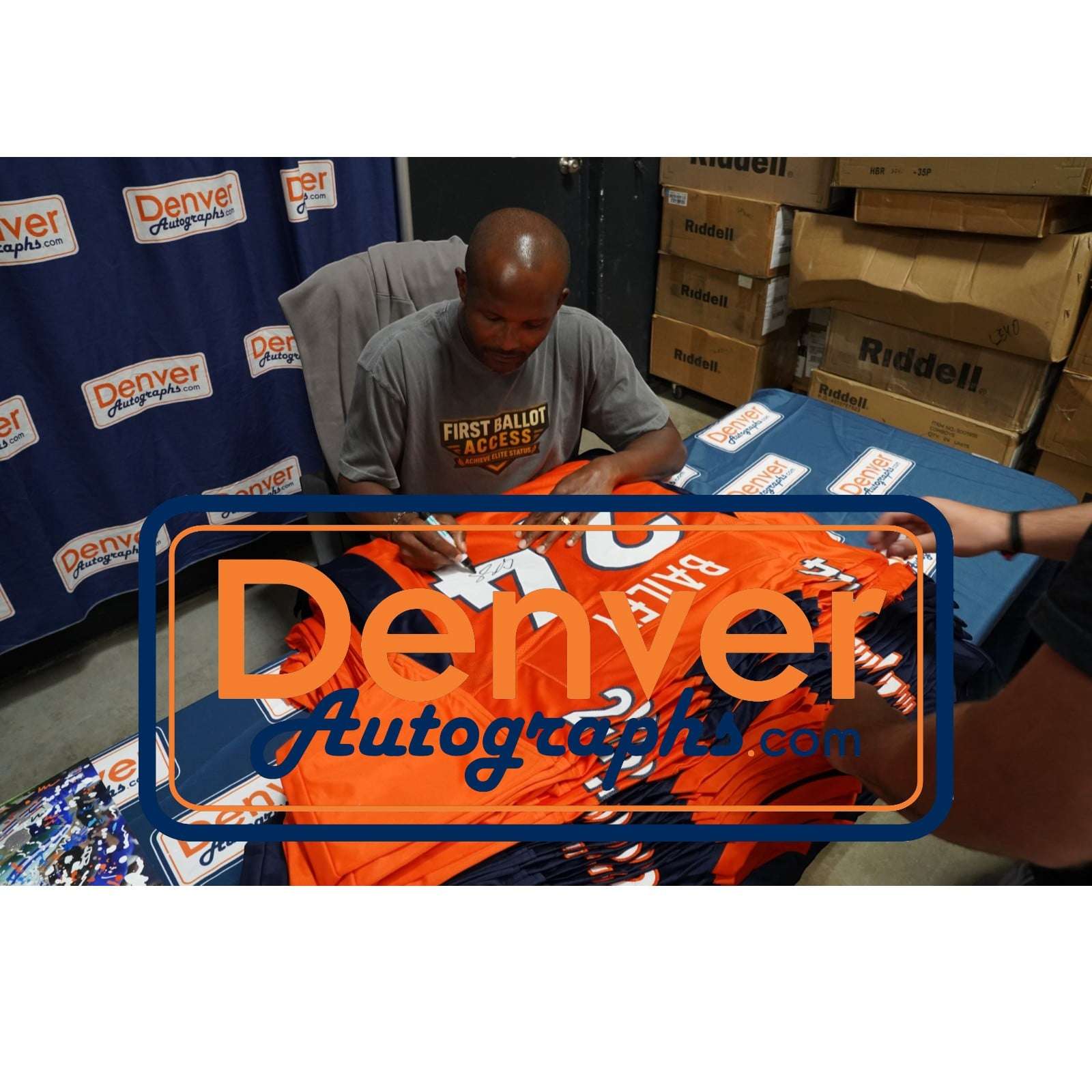 Champ Bailey Autographed Denver Broncos Jersey Orange Beckett Witness 58655 5 Champ Bailey Autographed Denver Broncos Jersey Orange Beckett Witness 58655