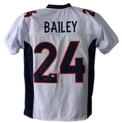 Champ Bailey Autographed/Signed Denver Broncos White XL Jersey HOF JSA 23978