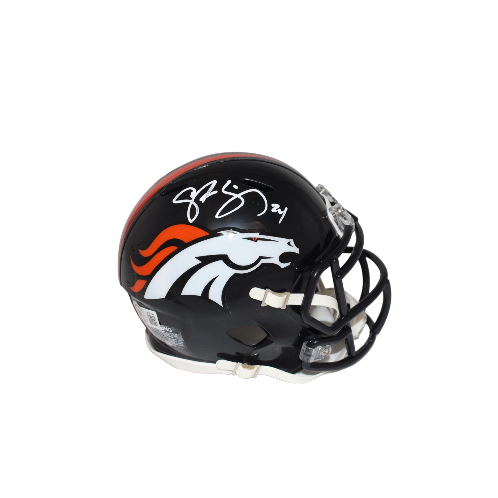 Champ Bailey Autographed Denver Broncos Speed Mini Helmet Beckett
