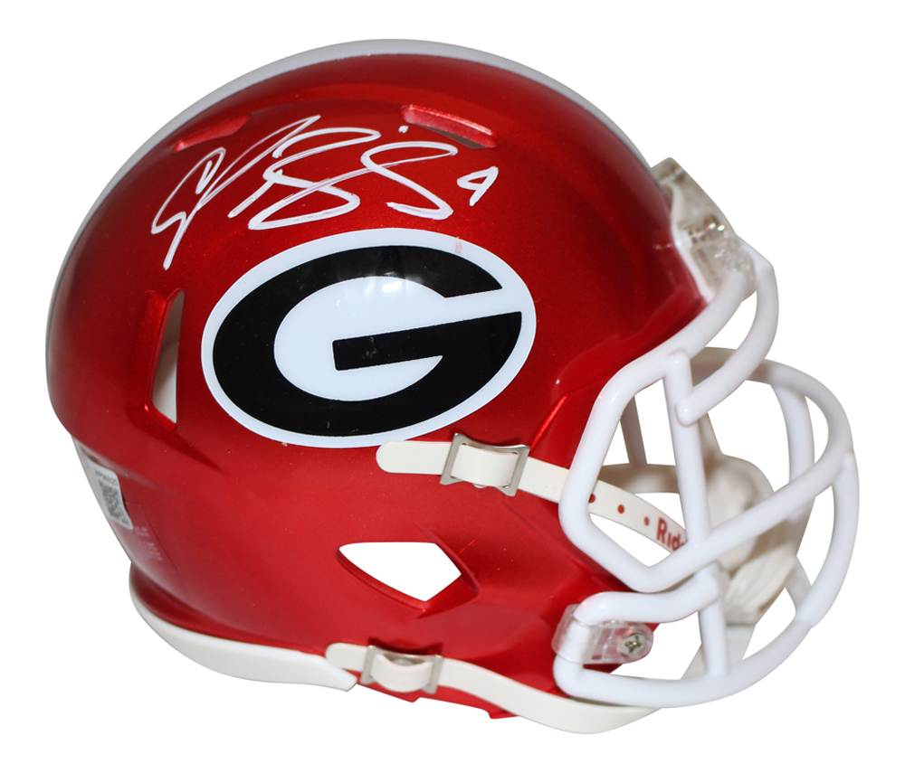 Champ Bailey Autographed Georgia Bulldogs Flash Mini Helmet Beckett