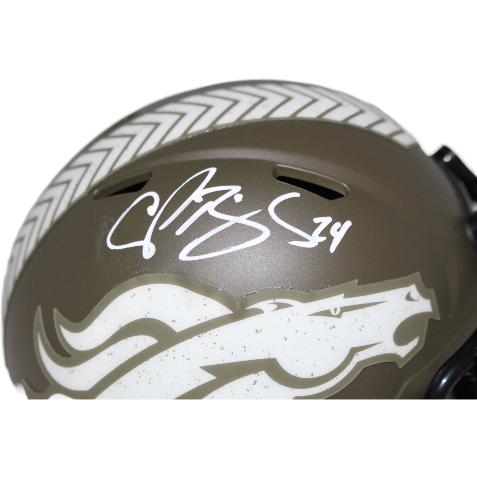 Champ Bailey Autographed Denver Broncos Salute Mini Helmet Beckett