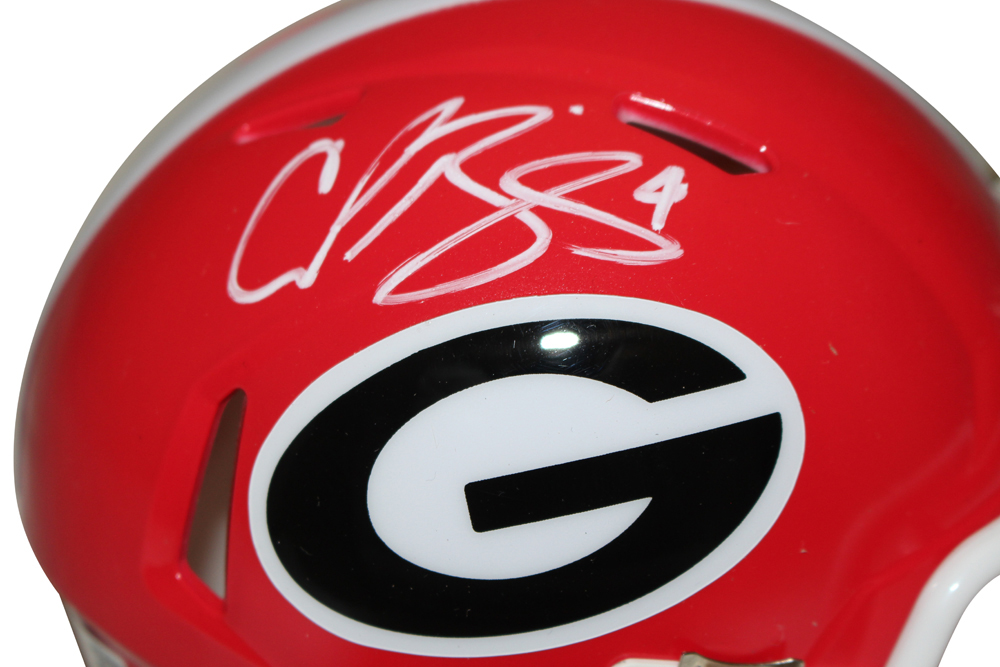 Champ Bailey Autographed Georgia Bulldogs Speed Mini Helmet Beckett