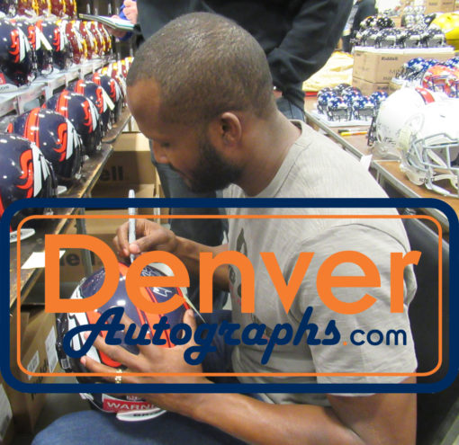 Champ Bailey Autographed Denver Broncos Authentic Helmet 8 Insc JSA 23971