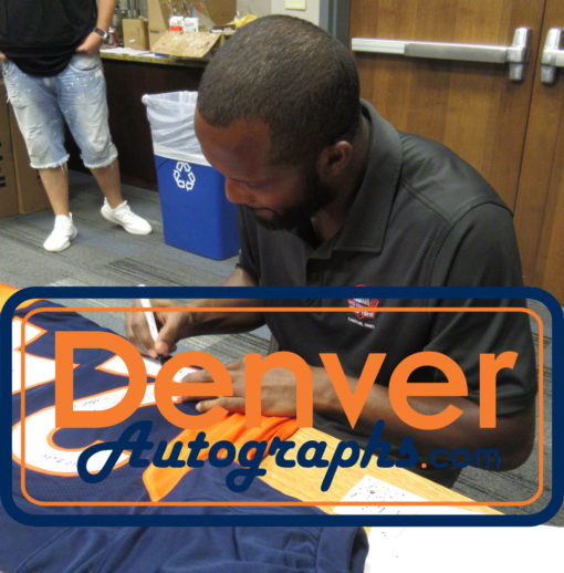 Champ Bailey Autographed/Signed Denver Broncos Blue XL Jersey 3 Insc JSA 21349