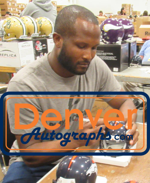 Champ Bailey Autographed/Signed Denver Broncos Mini Helmet HOF JSA 23979