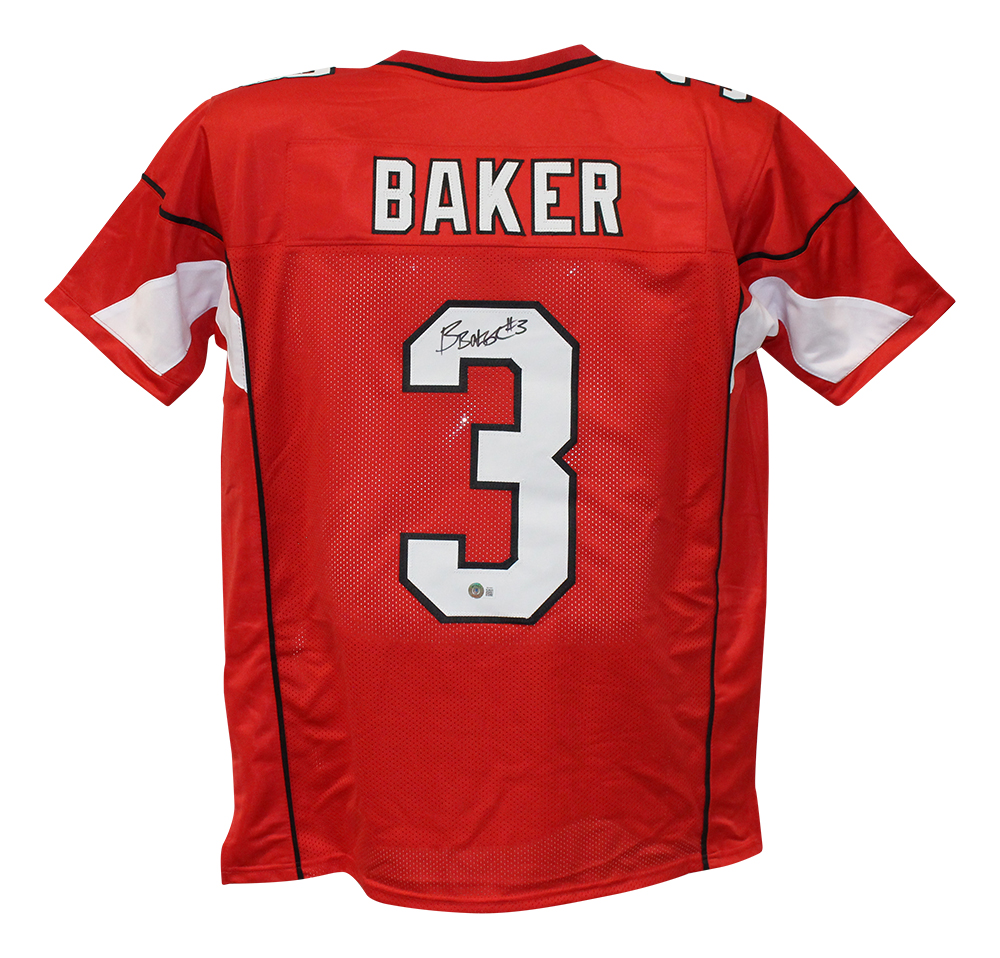 Budda Baker Autographed/Signed Pro Style Red XL Jersey Beckett