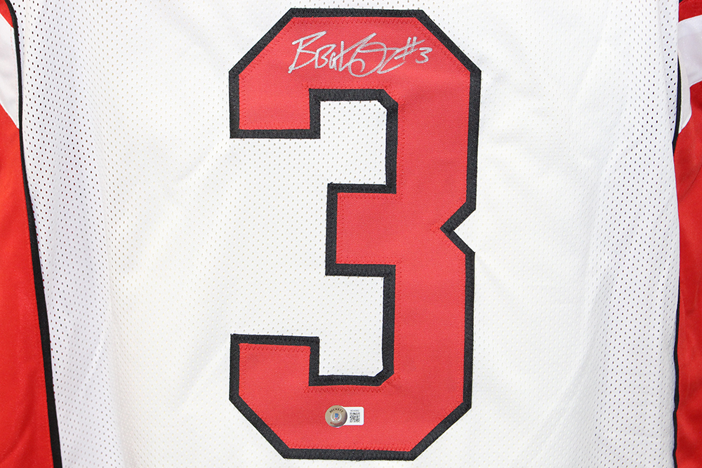 Budda Baker Autographed/Signed Pro Style White XL Jersey Beckett