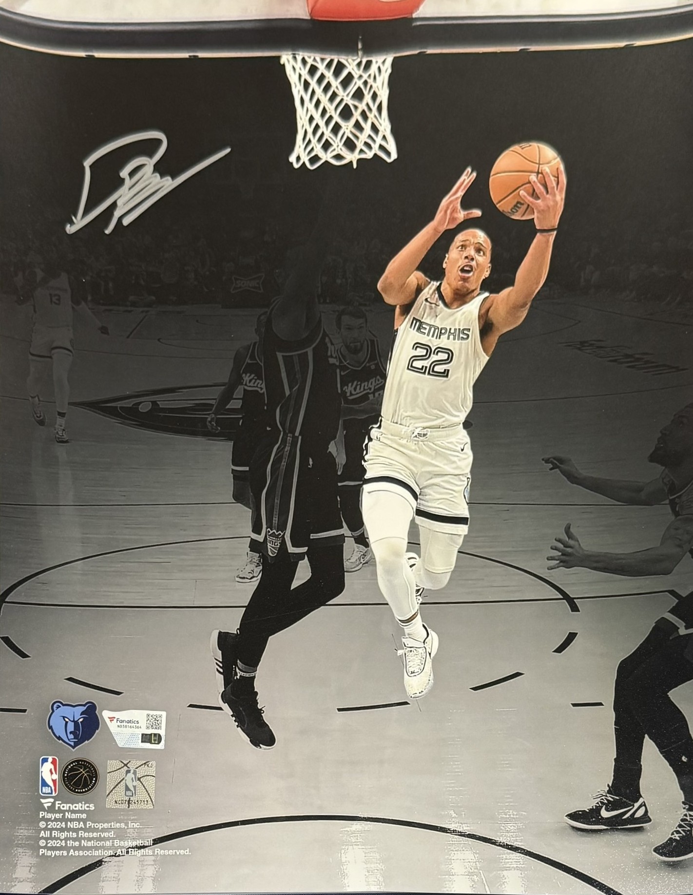 Desmond Bane Autographed/Signed Memphis Grizzlies 11x14 Photo Fanatics 54304