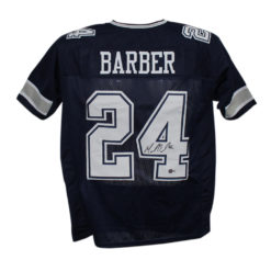 Marion Barber Autographed/Signed Pro Style Blue XL Jersey Beckett