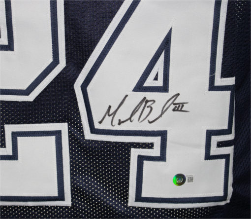 Marion Barber Autographed/Signed Pro Style Blue XL Jersey Beckett