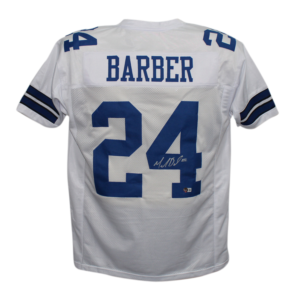 Marion Barber Autographed/Signed Pro Style White XL Jersey Beckett