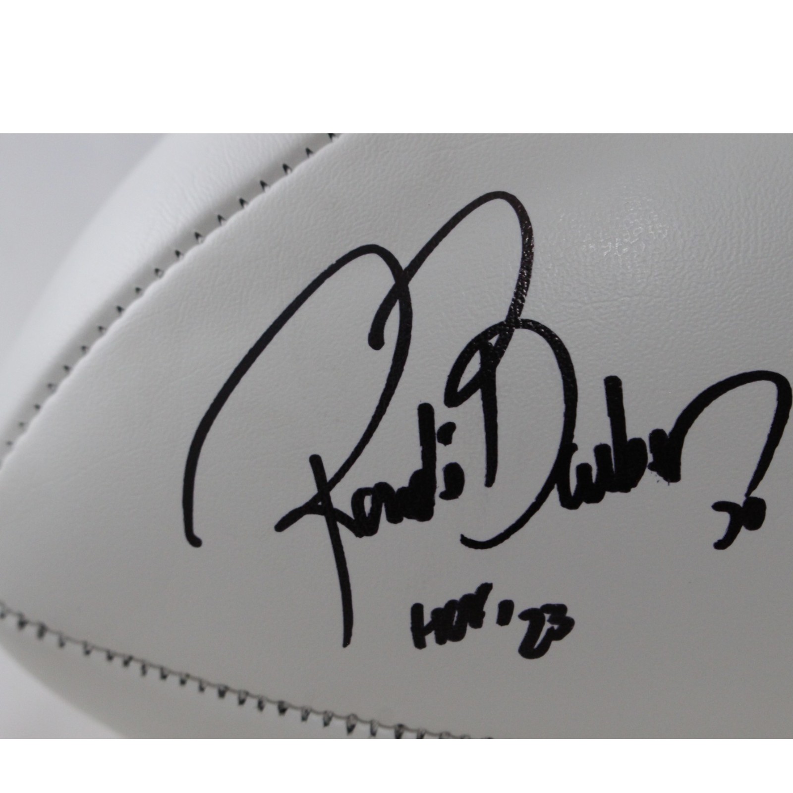 Ronde Barber Autographed Tampa Bay Buccaneers Logo Football Beckett Witness 55445