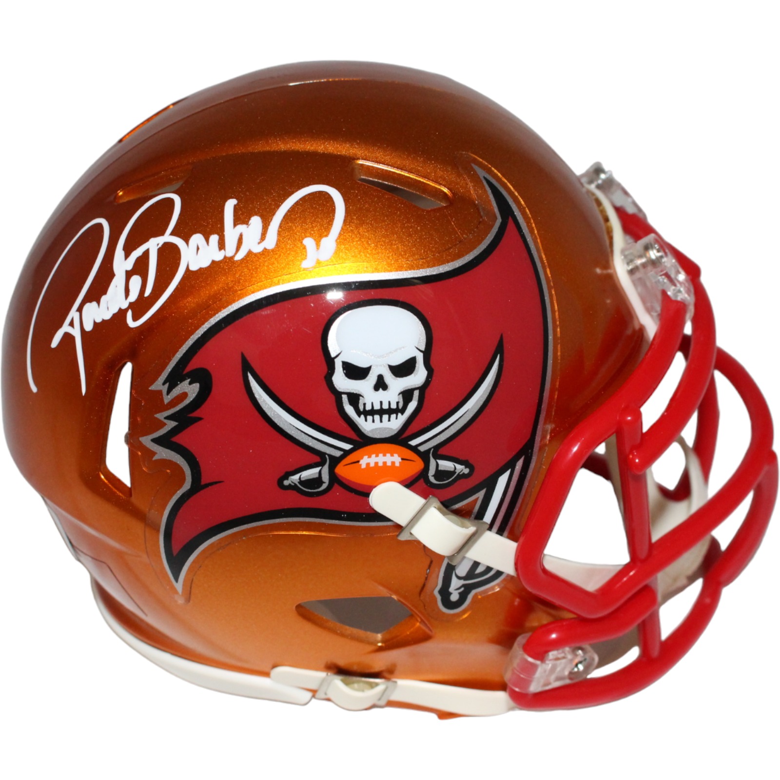 Ronde Barber Signed Tampa Bay Buccaneers Flash Mini Helmet Beckett