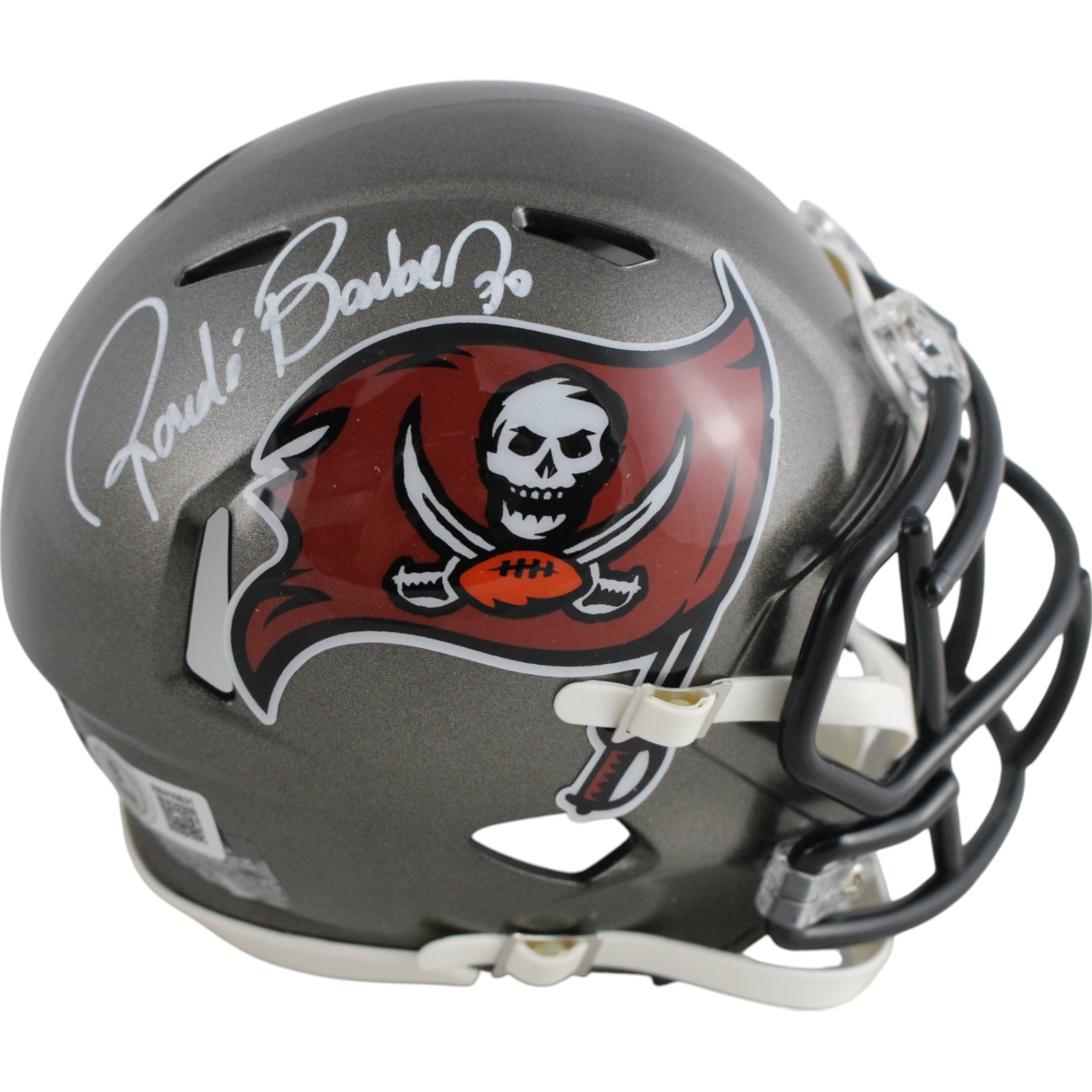 Ronde Barber Autographed Tampa Bay Buccaneers TB 97-13 Mini Helmet Beckett 49229