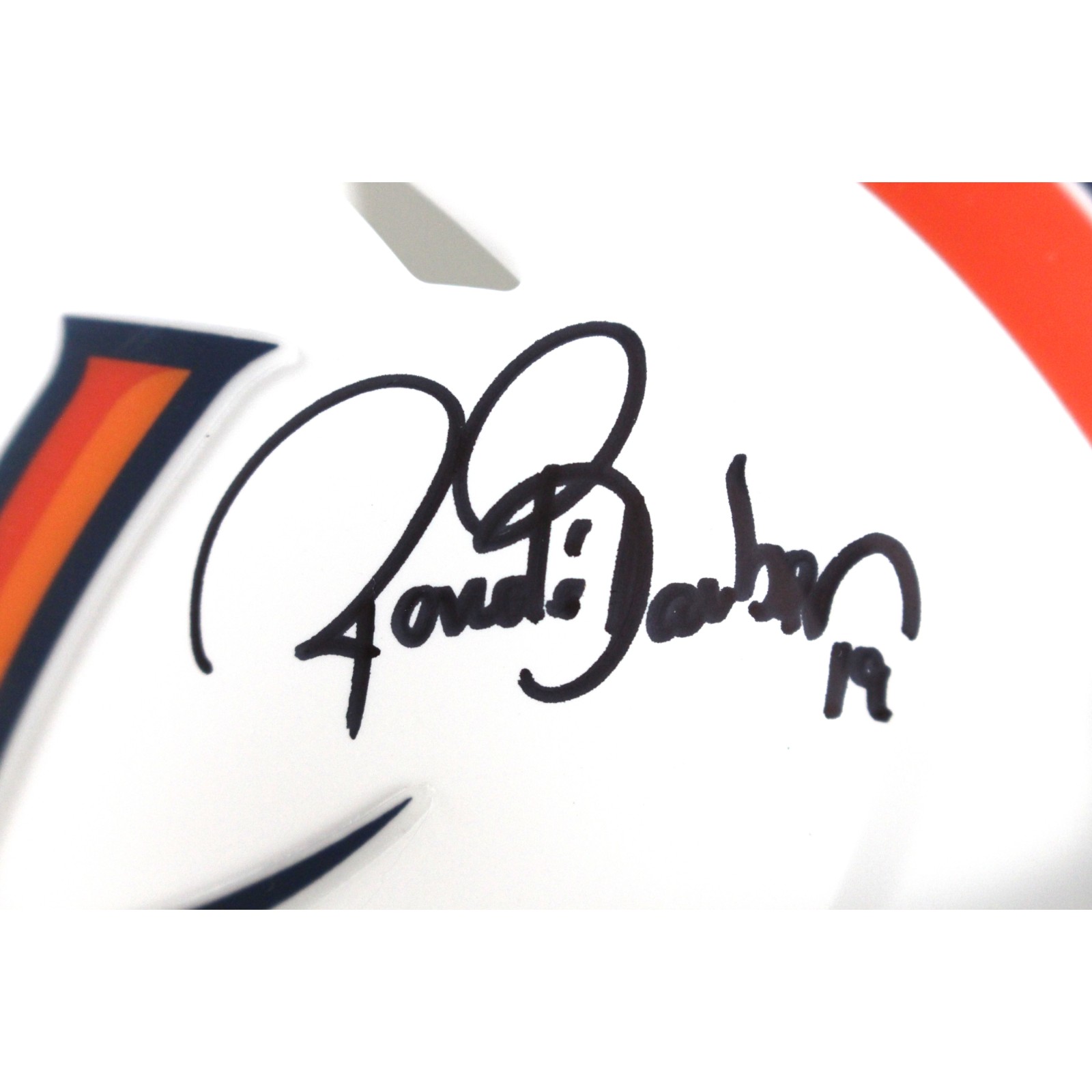 Tiki Barber Ronde Barber Signed Virginia Cavalaiers Mini Helmet Beckett 51648