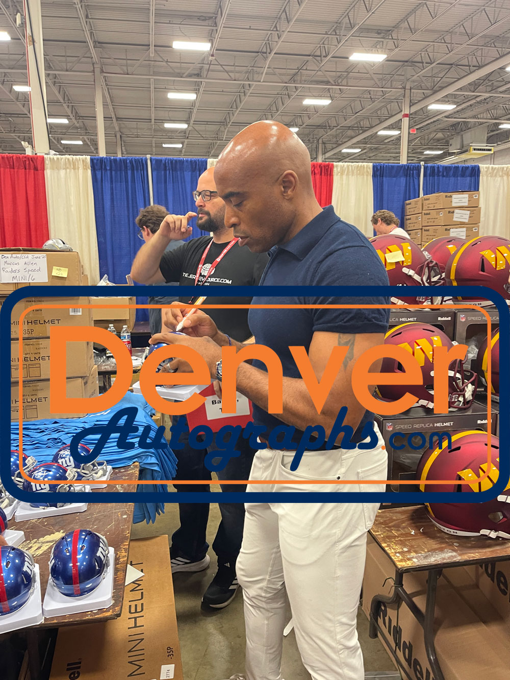 Tiki Barber Autographed/Signed New York Giants Mini Helmet Beckett Witness 51859 5 Tiki Barber Autographed/Signed New York Giants Mini Helmet Beckett Witness 51859