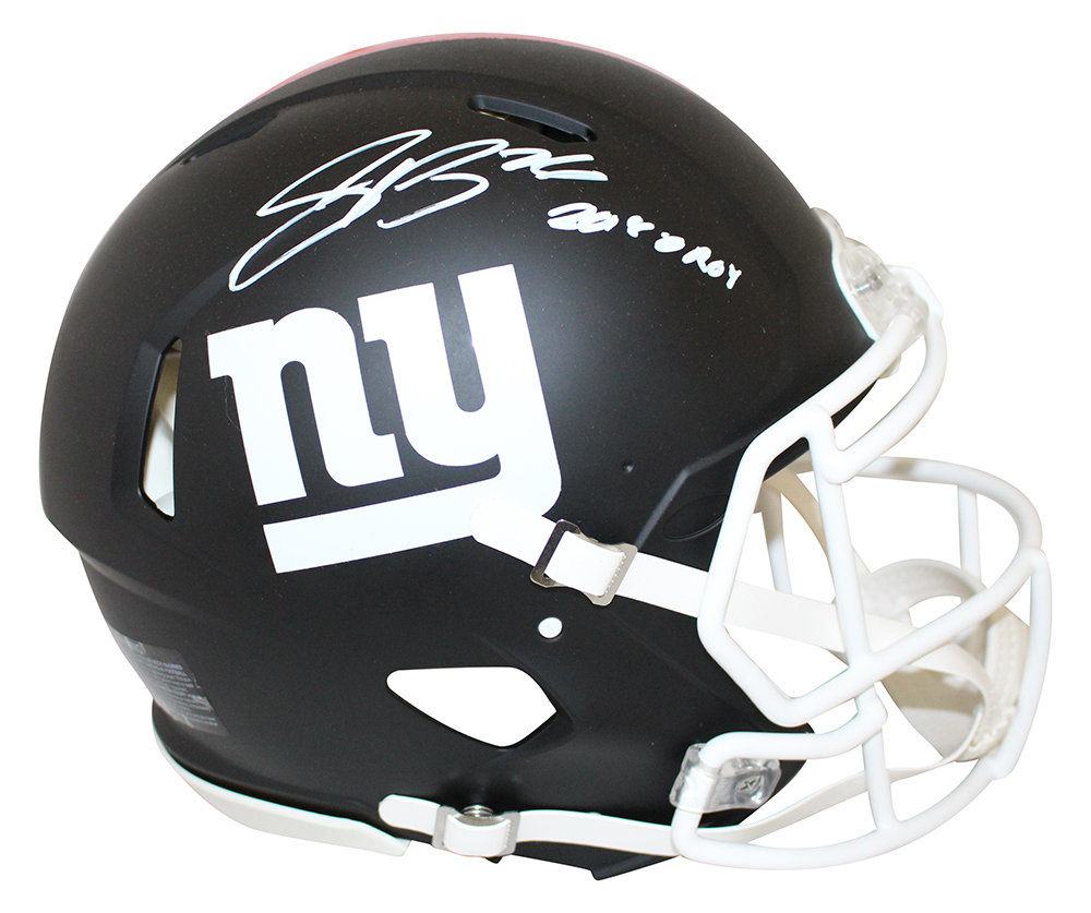Saquan Barkley Signed New York Giants Authentic Black Matte Helmet ROY BAS 28091