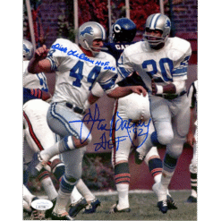 Lem Barney Dick LeBeau Autographed/Signed Detroit Lions 8x10 Photo HOF JSA 55122