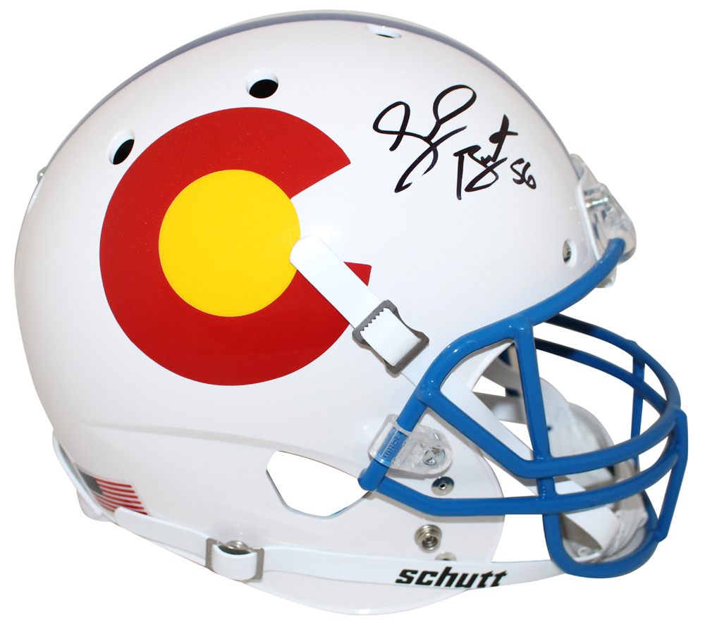 Shaquil Barrett Autographed Colorado State Rams Flag Replica Helmet JSA 27656