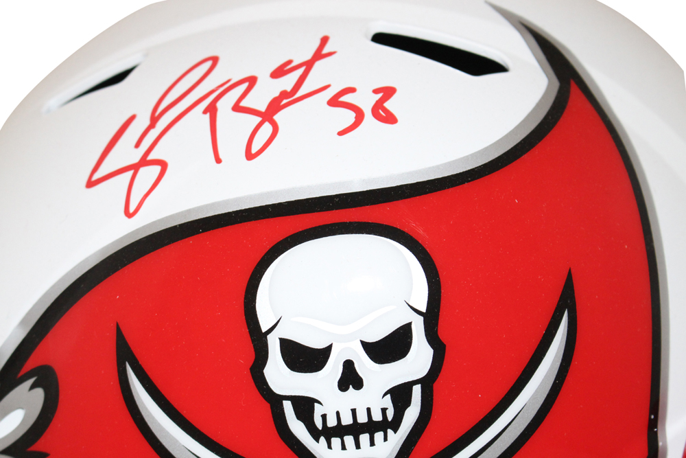 Shaquil Barrett Signed Tampa Bay Buccaneers Flat White Replica Helmet JSA 27653