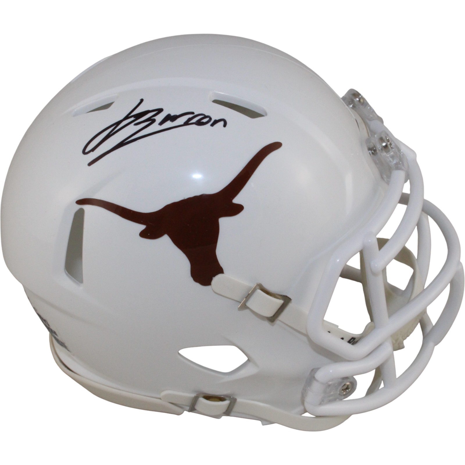 Jahdae Barron Autographed Texas Longhorns Mini Helmet Beckett Witness 54020