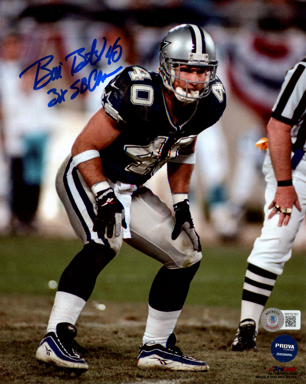 Bill Bates Autographed/Signed Dallas Cowboys 8x10 Photo Beckett