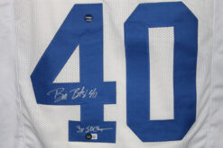 Bill Bates Autographed/Signed Pro Style White XL Jersey 3x Champs Beckett