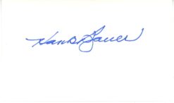 Hank Bauer Autographed/Signed New York Yankees Index Card Beckett 56545