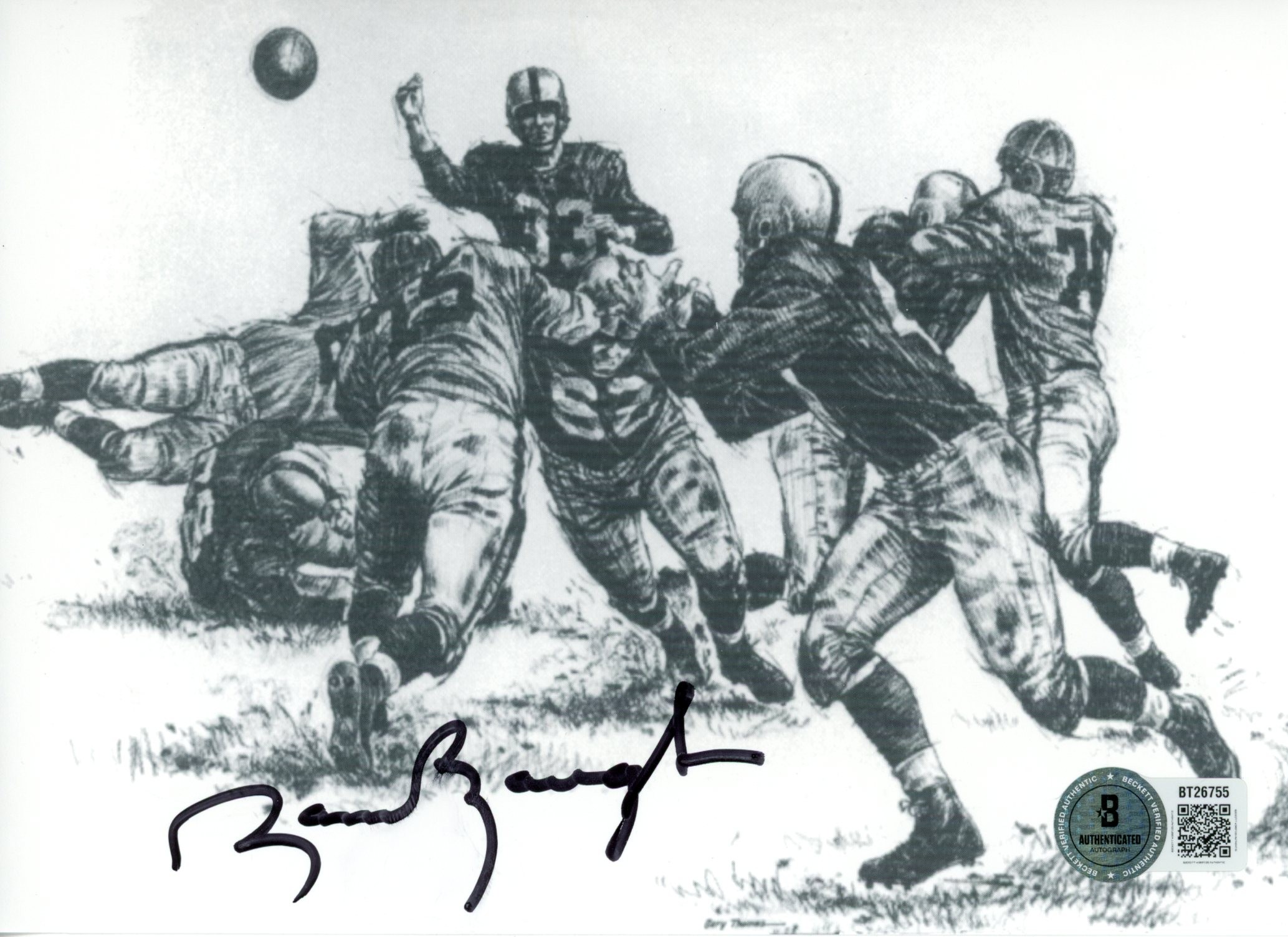 Sammy Baugh Autographed Washington Redskins 5x7" Photo B&W Beckett 56857