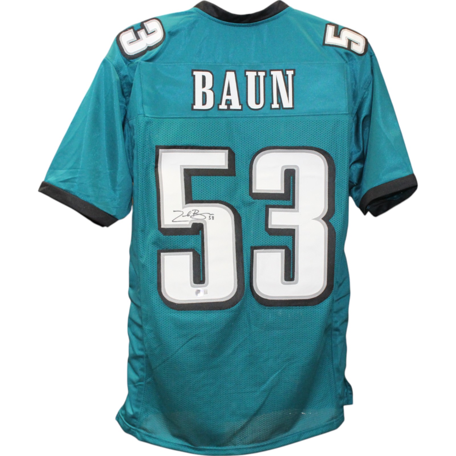 Zack Baun Autographed/Signed Pro Style sz XL Green Jersey Beckett Witness 50310