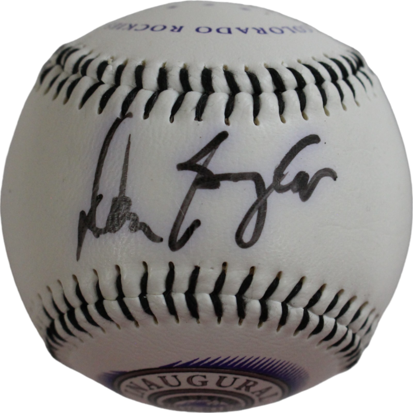 Don Baylor Signed Colorado Rockies Inaugural Season Logo Baseball BAS 44350