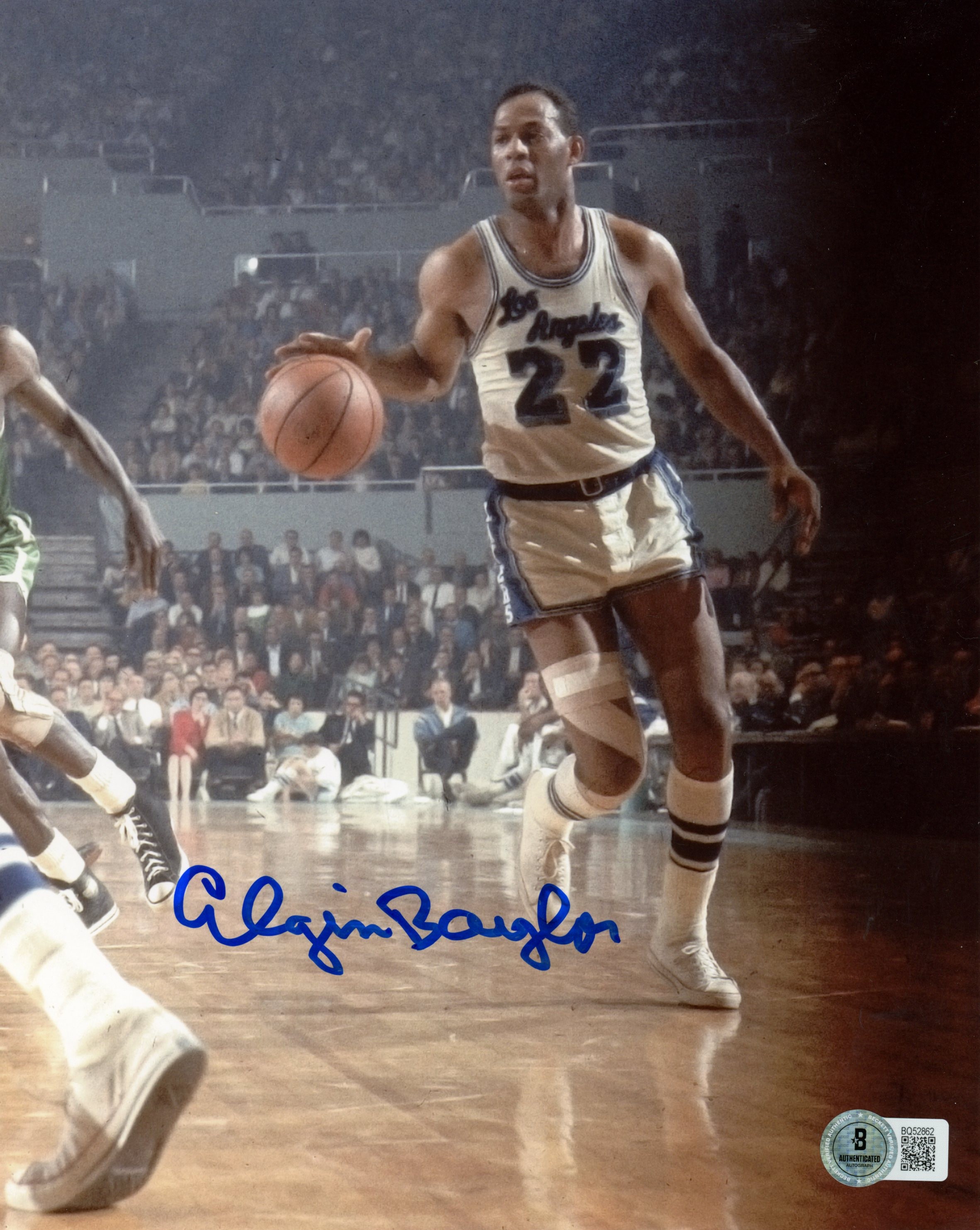 Elgin Baylor Autographed/Signed Los Angeles Lakers 8x10 Photo Beckett 57418