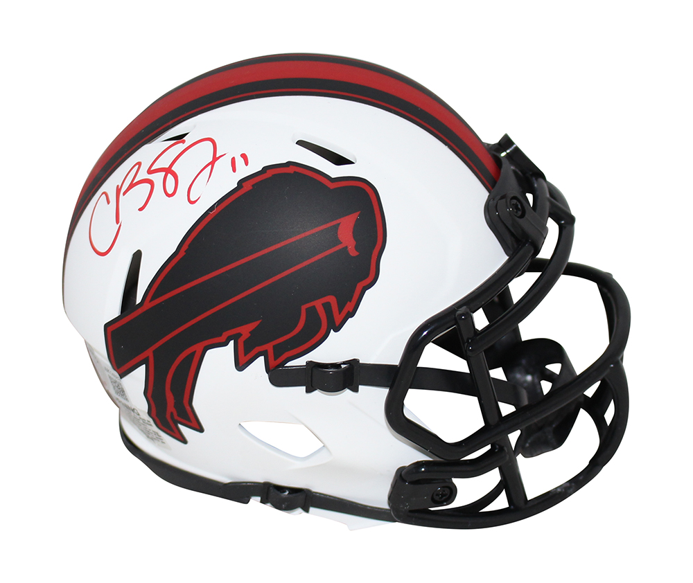 Cole Beasley Autographed/Signed Buffalo Bills Lunar Mini Helmet BAS