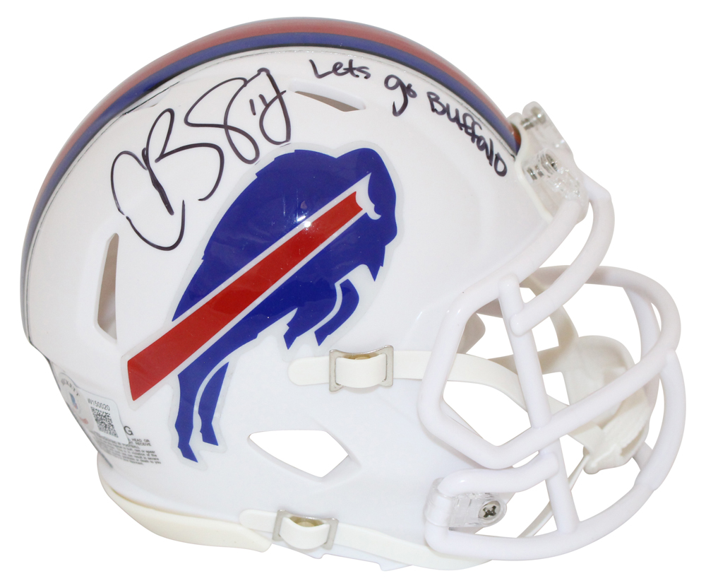 Cole Beasley Signed Buffalo Bills Speed Mini Helmet Go Buffalo Beckett