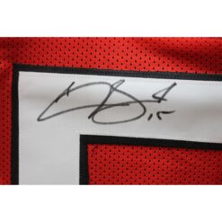 Carson Beck Autographed/Signed College Style Red Jersey Beckett 47527