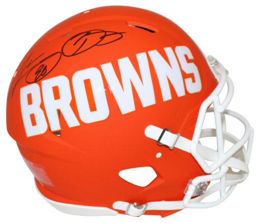 Odell Beckham & Landry Signed Cleveland Browns Authentic AMP Helmet JSA 25448