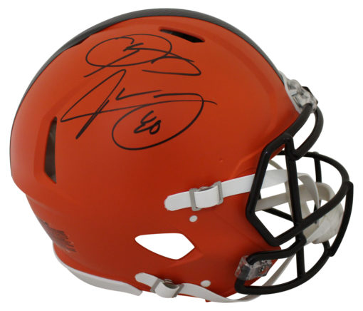 Odell Beckham & Landry Signed Cleveland Browns Authentic Speed Helmet JSA 25446