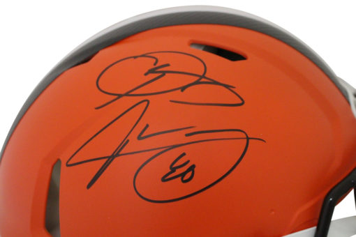 Odell Beckham & Landry Signed Cleveland Browns Authentic Speed Helmet JSA 25446