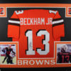 Odell Beckham Autographed Cleveland Browns Framed Orange XL Jersey JSA 25337